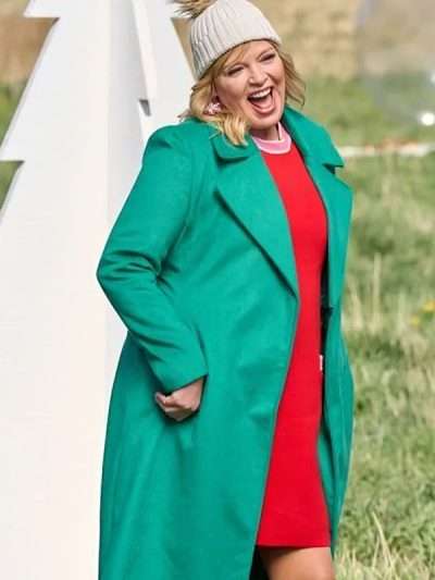 Melissa Peterman Finding Mr. Christmas S02 Wool Coat