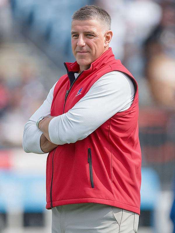 Mike Vrabel New England Patriots 2025 Red Vest