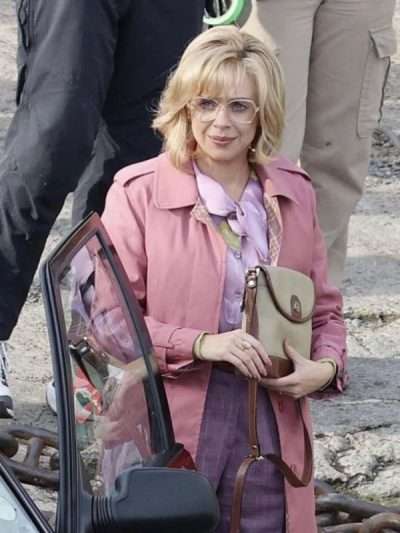 Bel Powley Harry Potter Series Pink Coat