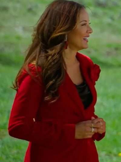 Finding Mr. Christmas Heather Hemmens Red Velvet Blazer
