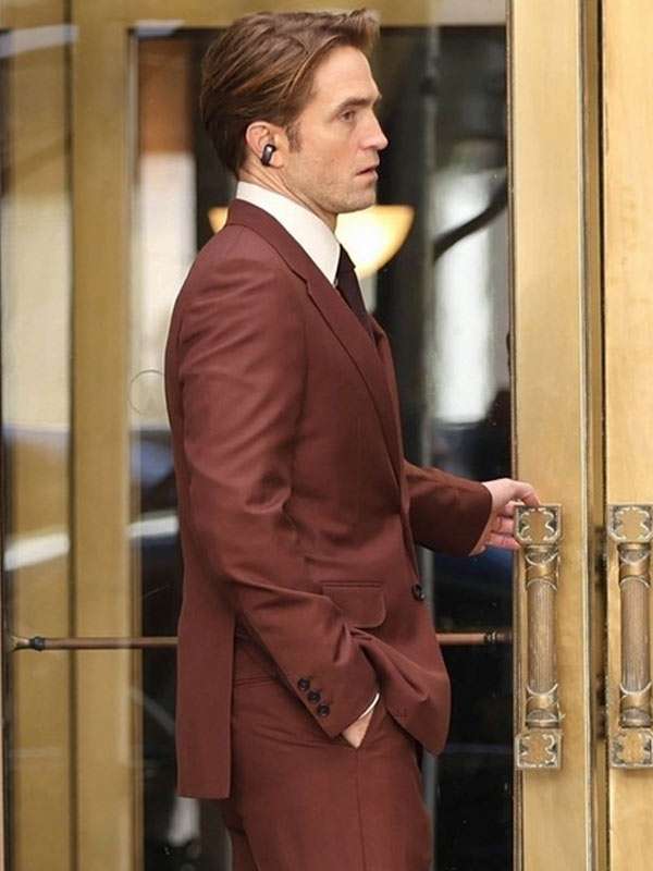 Robert Pattinson Here Comes the Flood Maroon Blazer