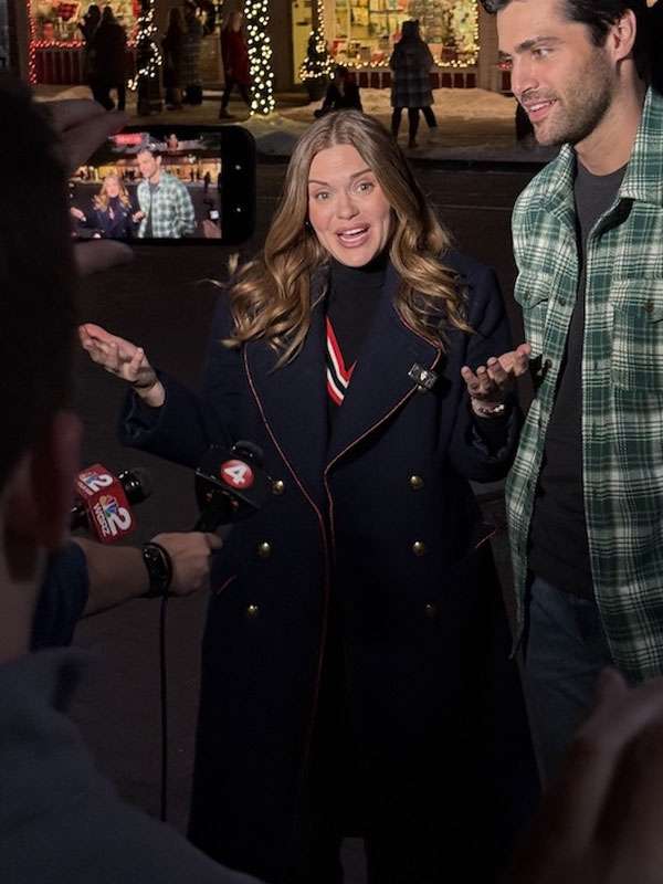 Holland Roden Holiday Touchdown A Bills Love Story 2025 Blue Trench Coat