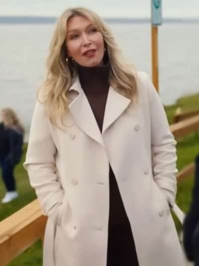 Lauren Vandenbrook Hudson and Rex White Wool Coat