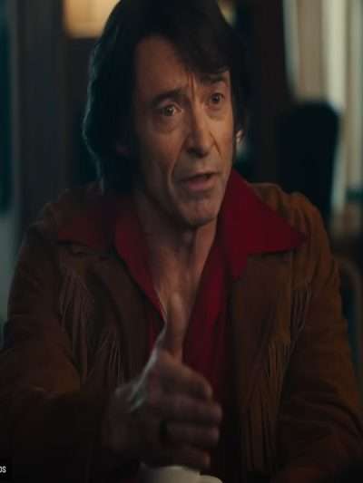 Song Sung Blue Hugh Jackman Brown Fringe Jacket