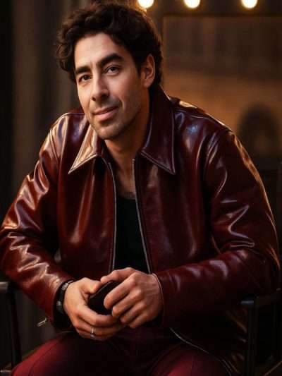 Joe Jonas A Very Jonas Christmas Movie 2025 Maroon Jacket