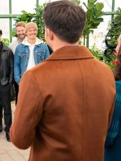 Finding Mr. Christmas Jonathan Bennett Brown Peacoat