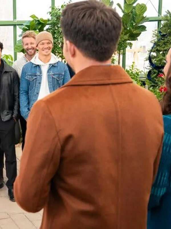 Finding Mr. Christmas Jonathan Bennett Brown Peacoat