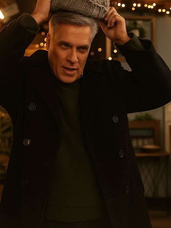 The Christmas Ring 2025 Kelsey Grammer Black Coat