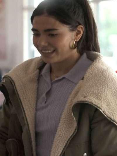 Kartiah Vergara All Her Fault Green Sherpa Jacket