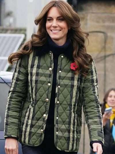 Kate Middleton Green Checked Jacket
