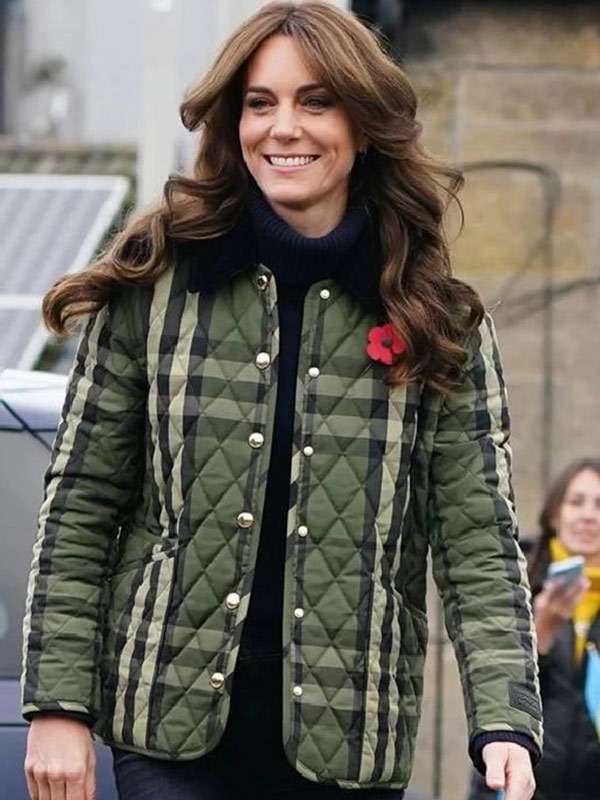 Kate Middleton Green Checked Jacket