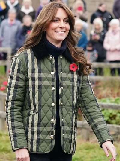Kate Middleton Green Quilted Jacket