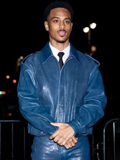 CFDA Fashion Awards 2025 Keith Powers Blue Bomber Jacket