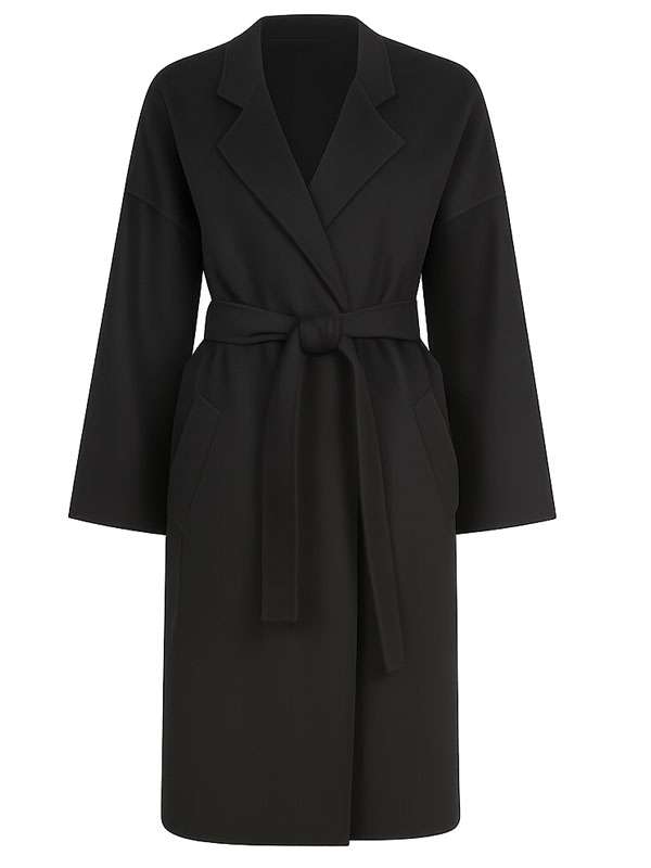 Kendall Jenner NYC SoHo 2025 Black Wool Coat