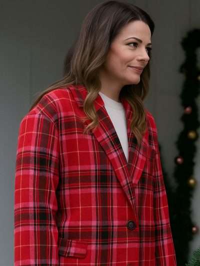 Kimberley Sustad Merry Christmas Ted Cooper Plaid Coat