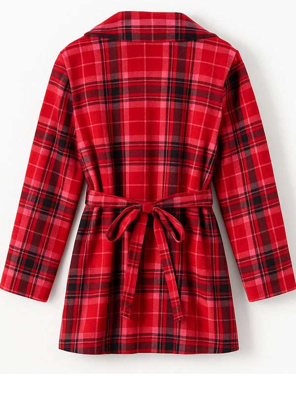 Kimberley Sustad Merry Christmas Ted Cooper Red Plaid Coat