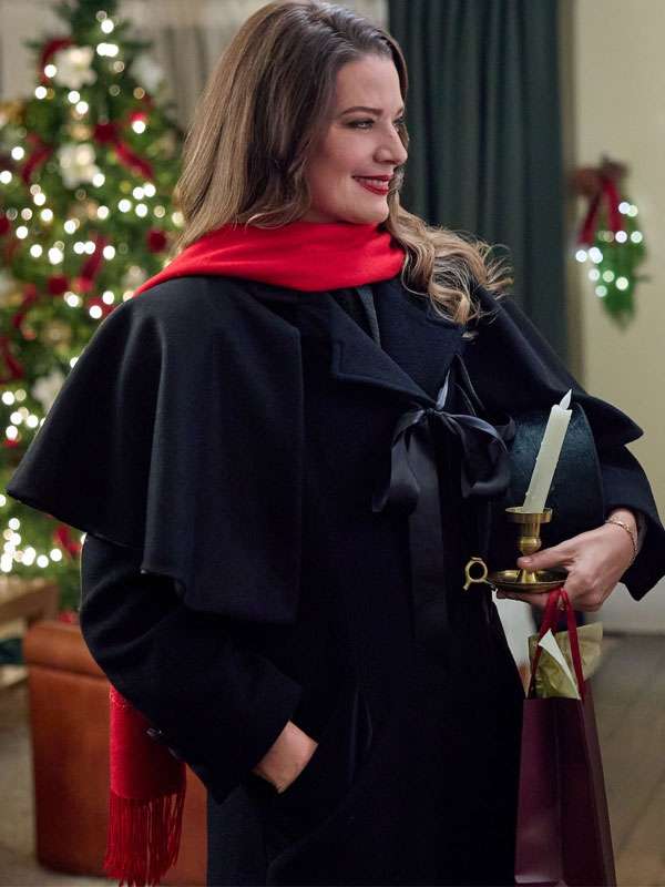 Kimberley Sustad Merry Christmas Ted Cooper Black Wool Coat