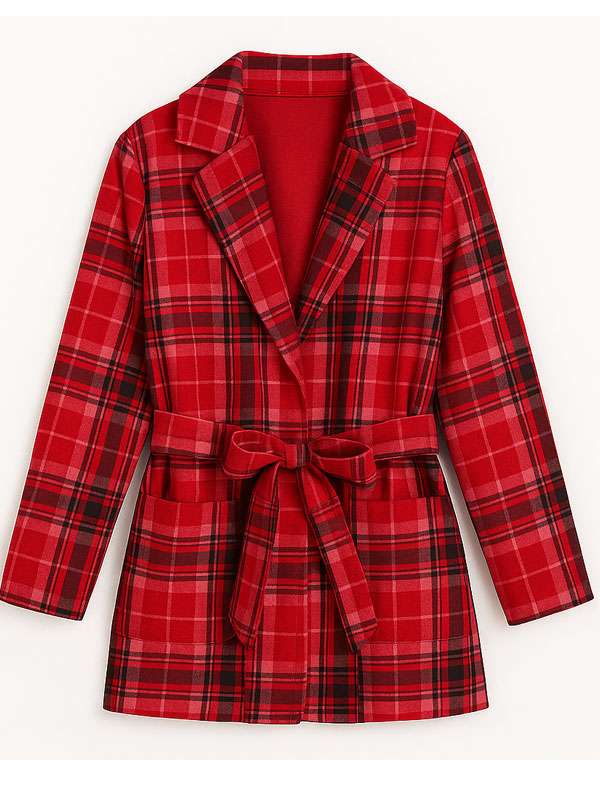 Kimberley Sustad Merry Christmas Ted Cooper 2025 Plaid Coat