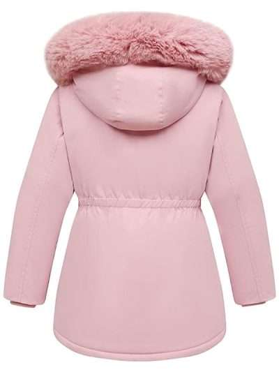 Stylish Pink Hooded Parka Jacket for Women
