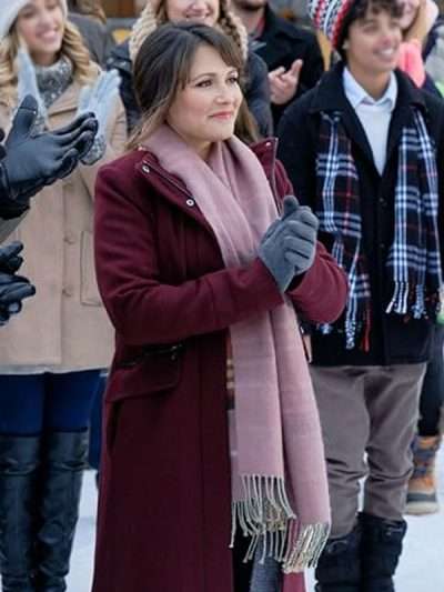 Love in Winterland Italia Ricci Maroon Wool Coat