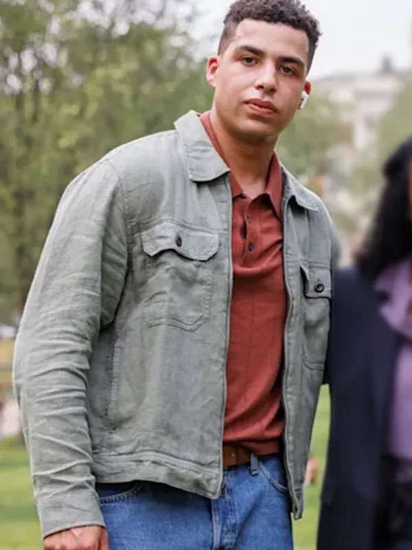 Marcus Scribner Boston Blue Grey Cotton Jacket