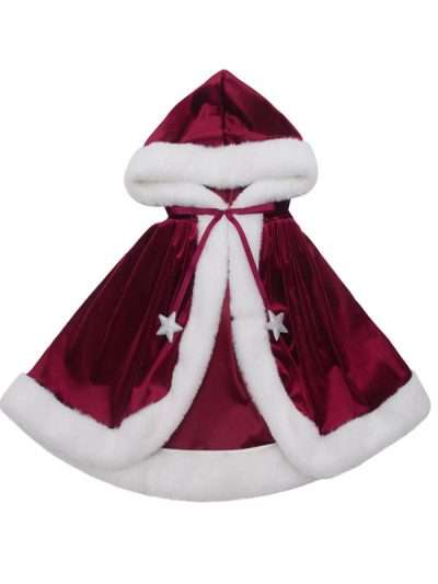 Mrs Santa Claus Maroon Christmas Cape