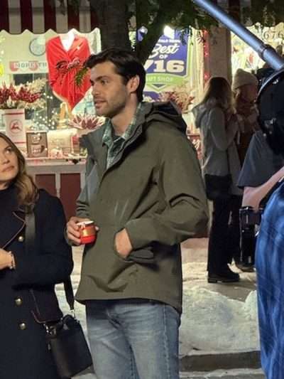 Matthew Daddario A Bills Love Story 2025 Movie Green Hooded Jacket