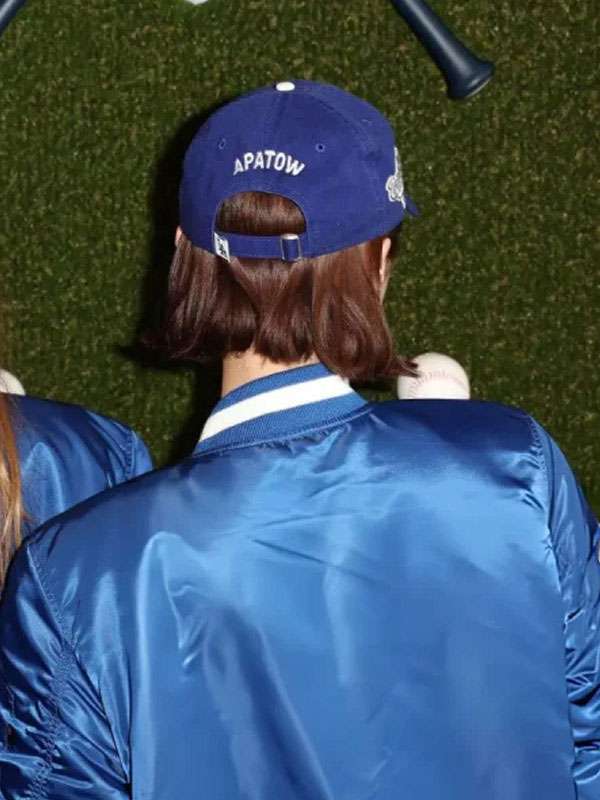 Maude Apatow MLB World Series LA Dodgers Blue Jacket