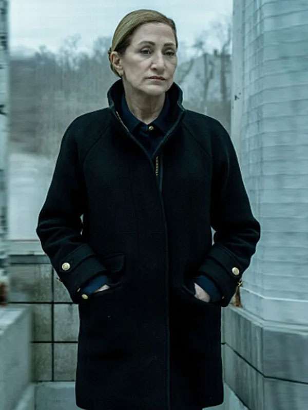 Mayor of Kingstown S04 Nina Hobbs Black Wool Coat
