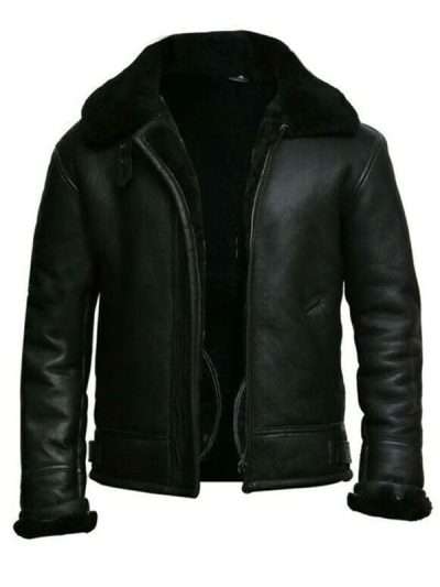 Men Black Aviator Jacket
