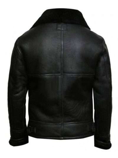 Men’s Black Aviator Jacket – Premium Leather Pilot Look