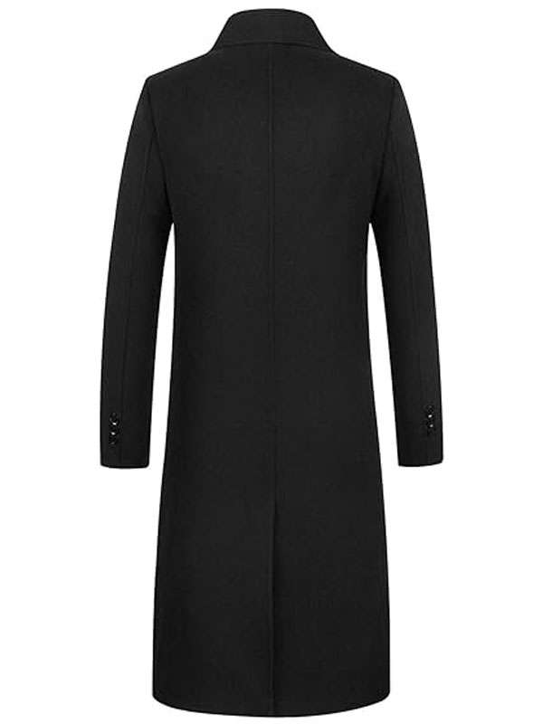Black Wool Trench Coat Mens