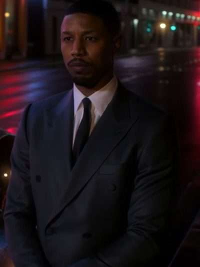 Michael B Jordan The Thomas Crown Affair Movie Grey Suit