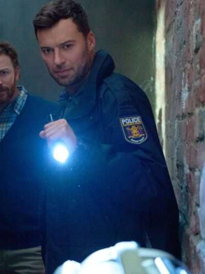 Mistletoe Murders Peter Mooney Black Police Jacket