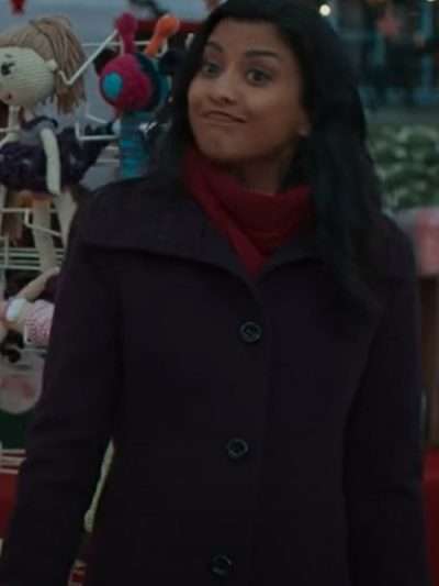 A Gingerbread Christmas Hazel Stanley Purple Wool Coat