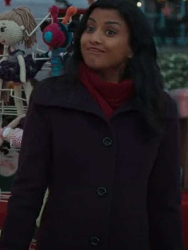A Gingerbread Christmas Hazel Stanley Purple Wool Coat