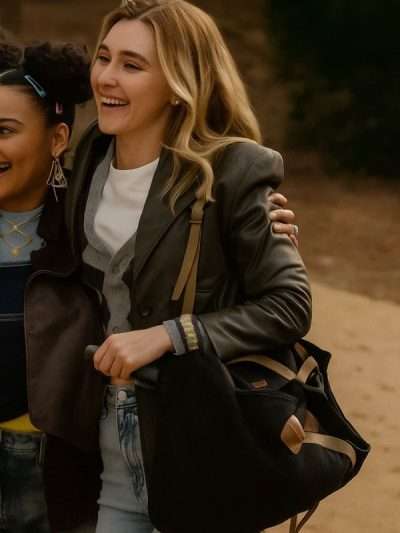 Movie Scream 7 Isabel May Brown Leather Coat