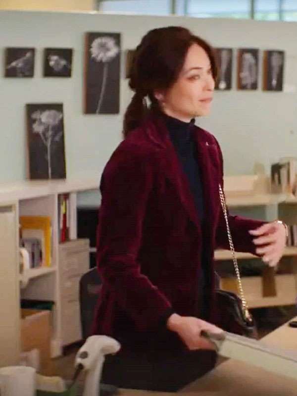 Murder in a Small Town S02 Cassandra Lee Maroon Blazer