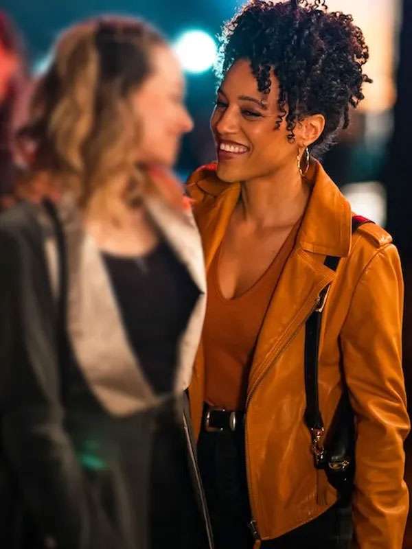 Laila Jackson Murder in a Small Town S02 Brown Leather Jacket
