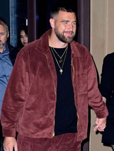 Travis Kelce NYC 2025 Corduroy Jacket