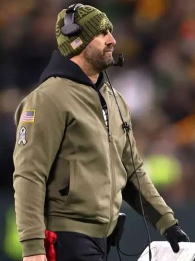 Nick Sirianni Eagles 2025 Salute To Service Bomber Jacket