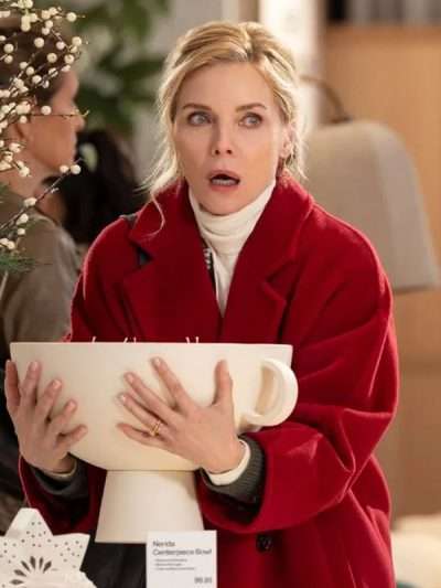 Michelle Pfeiffer Oh What Fun Red Wool Coat