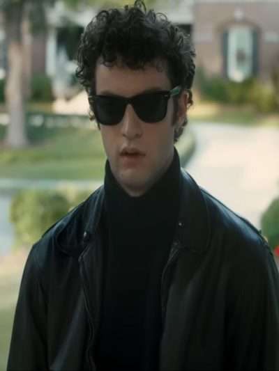 Oh What Fun Dominic Sessa 2025 Black Leather Jacket