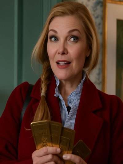 Oh What Fun 2025 Michelle Pfeiffer Red Wool Coat