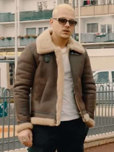 PLK Tu Vois Comment Song B3 Brown Shearling Leather Jacket