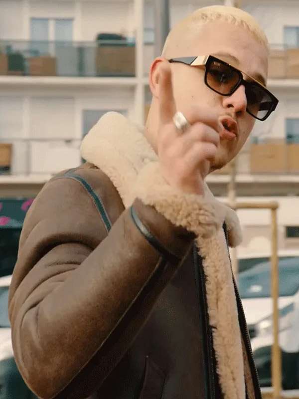 PLK Tu Vois Comment Brown Shearling Jacket