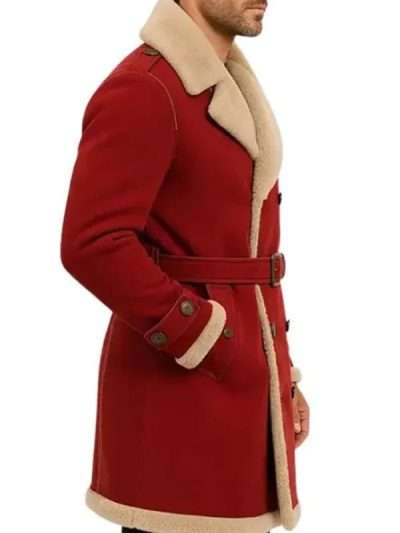 Christmas Shearling Red Coat