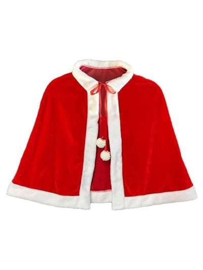 Christmas Velvet Shawl Cloak Cape
