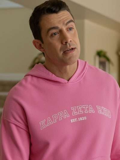 Robert Buckley Merry Christmas Ted Cooper Pink Pullover Hoodie