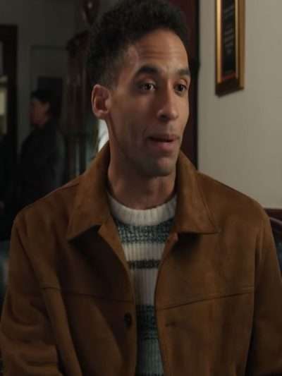 Robert Mitchell Buried at C Brown Leather Jacket